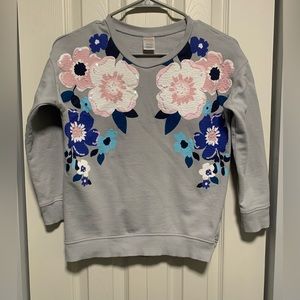 Gymboree Girls Sequined Floral Sweatshirt